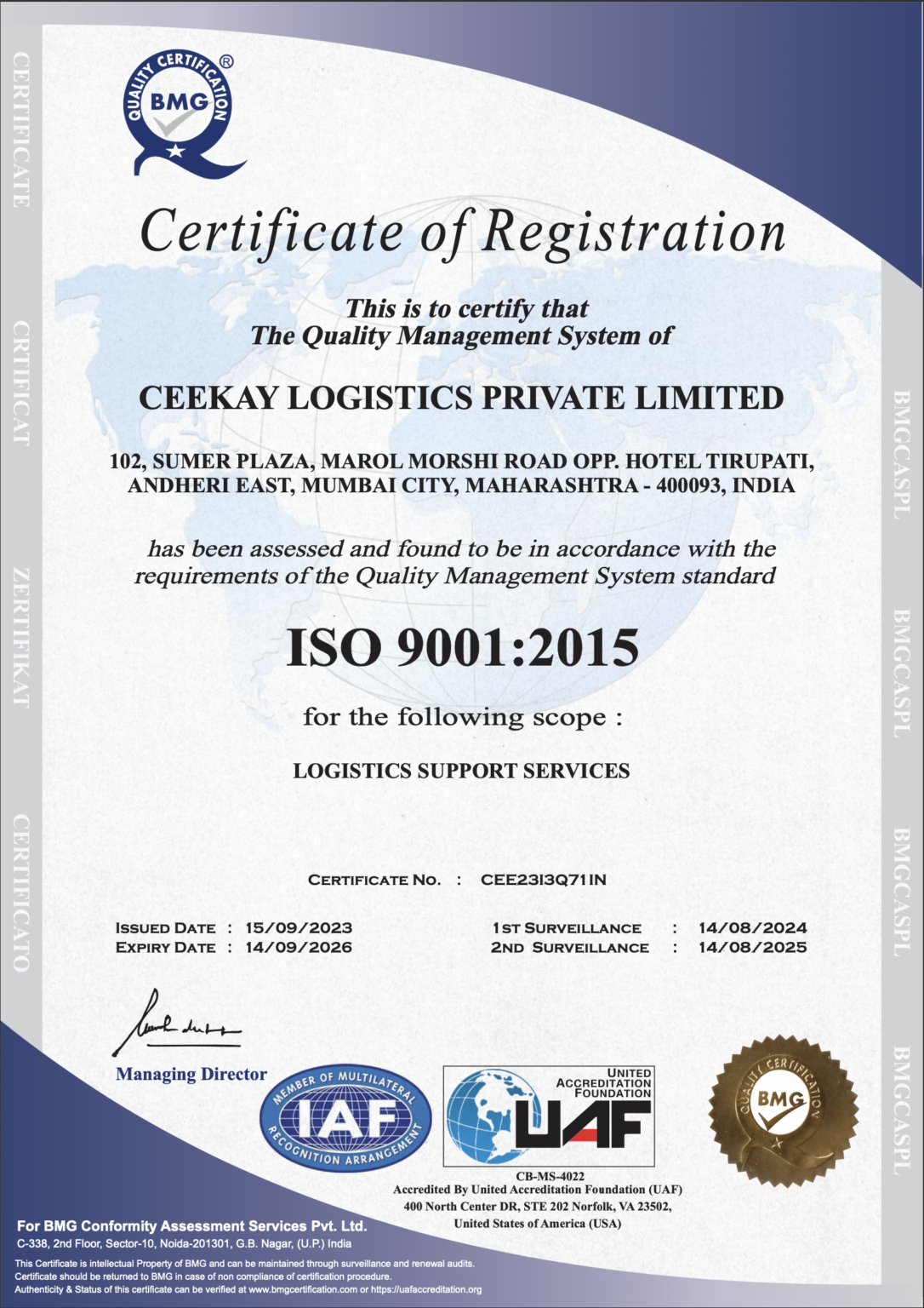 Ceekay Logistics